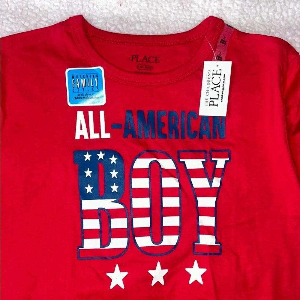 The Children's Place Red Patriotic Short Sleeve Tee